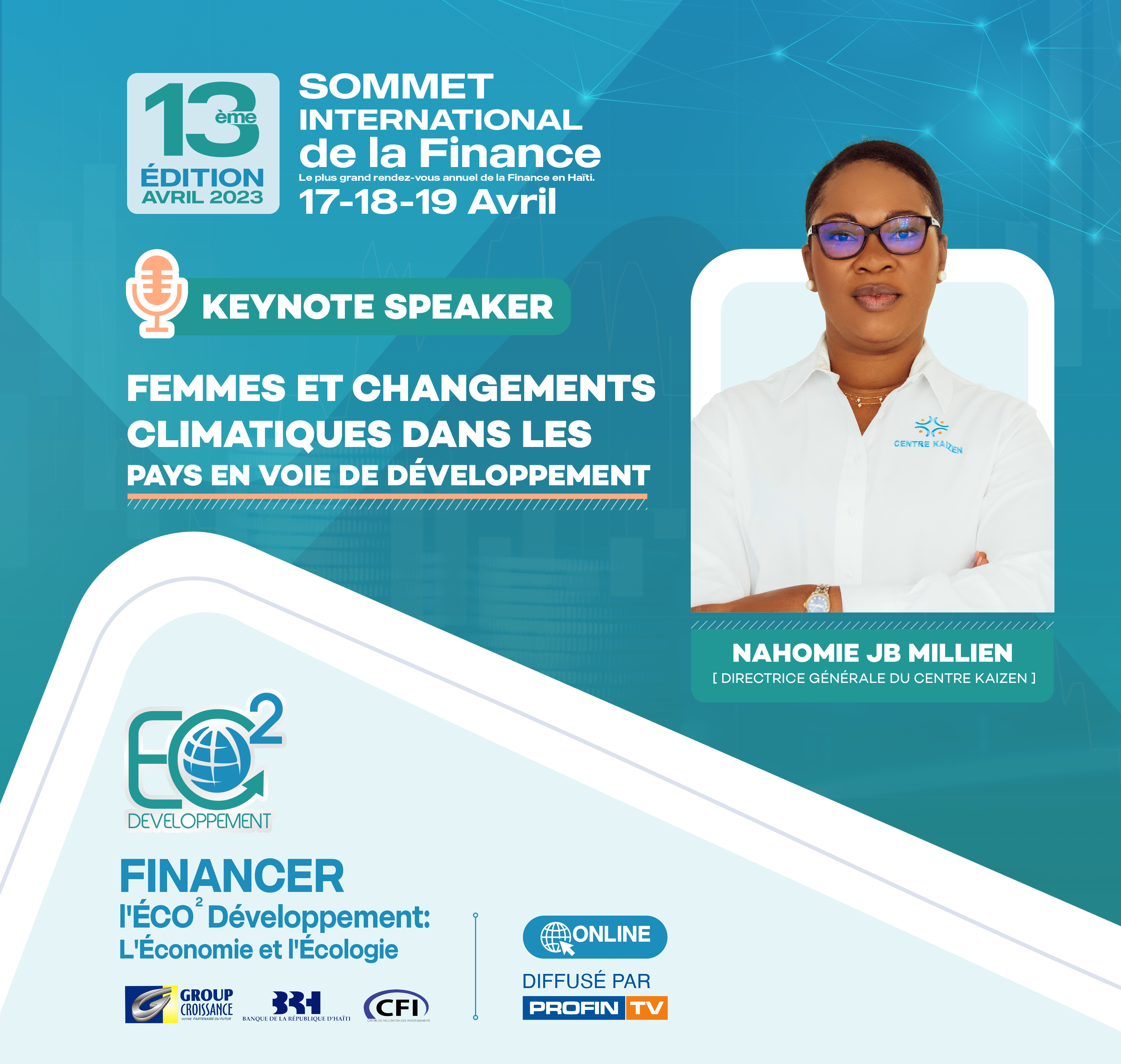 Participation de Nahomie Millien au Forum International de la Finance en Haiti #SIF2023